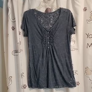 Grey burnout tee- medium/tall